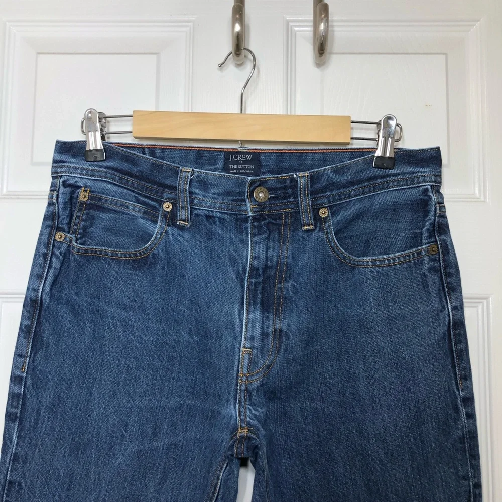 J.CREW The Sutton Cotton Medium Wash Straight Leg Men’s Jeans W30 L30
